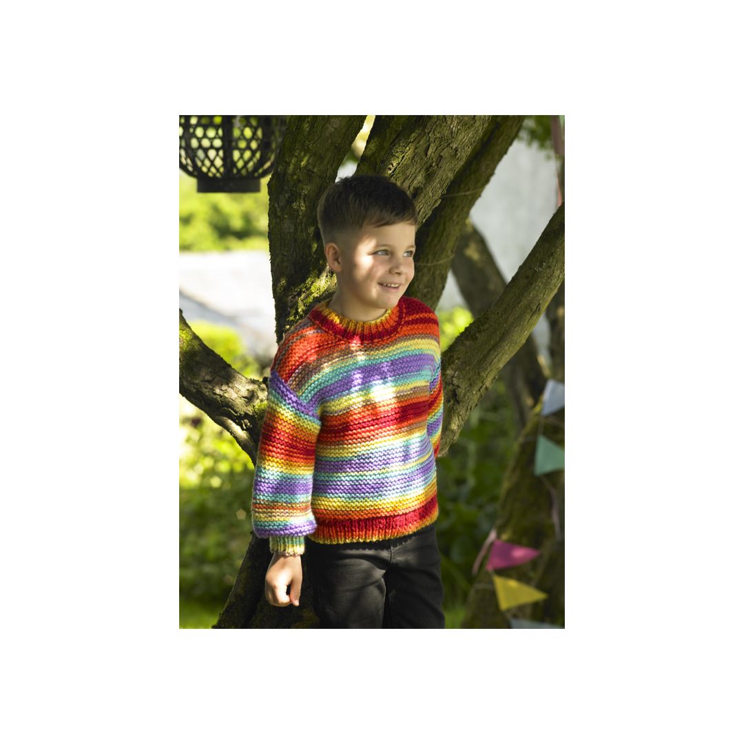 James C Brett Kids Chunky Sweater Knitting Pattern JB978