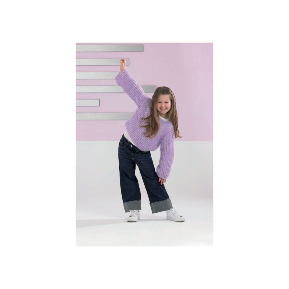 James C Brett Kids Sweater Knitting Pattern JB987