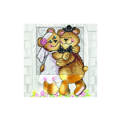 Just Married Cross Stitch Card