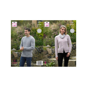 King Cole Aran Knitting Pattern 5344