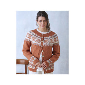 King Cole Fair Isle Yoked Cardigan Pattern 6345