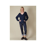 King Cole Firefly Aran V Neck Sweater Knitting Pattern 6448