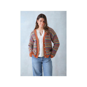 King Cole Fair Isle Aran Cardigan Pattern 6344