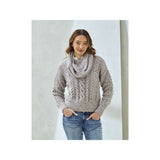 King Cole Aran Sweater and Cowl Knitting Pattern 6502