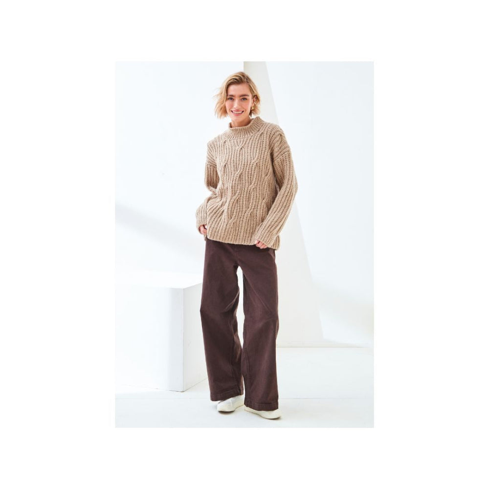 King Cole Aran Sweater Knitting Pattern 6507