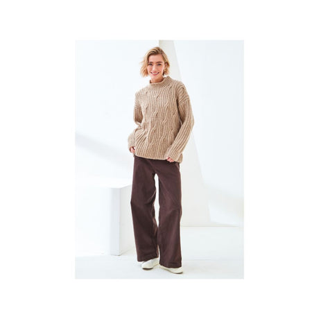 King Cole Aran Sweater Knitting Pattern 6507