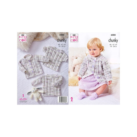 King Cole Baby Chunky Knitting Pattern 6088