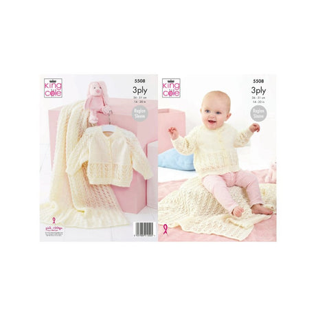 King Cole Baby 3 Ply Knitting Pattern 5508