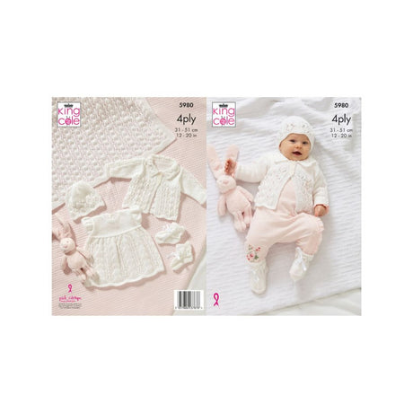 King Cole Baby 4 Ply Knitting Pattern 5980