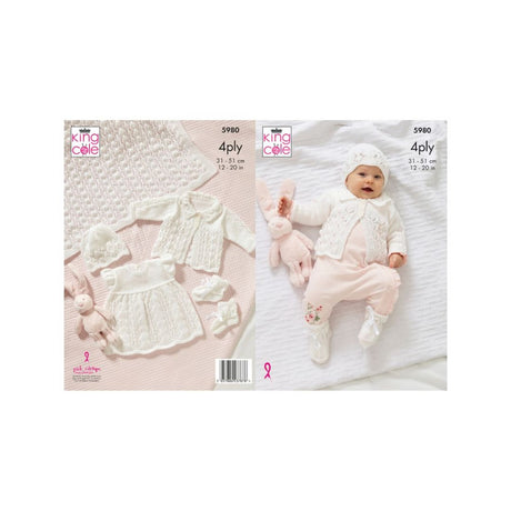 King Cole Baby 4 Ply Knitting Pattern 5980