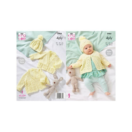 King Cole Baby 4 Ply Knitting Pattern 5984