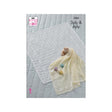 King Cole Baby Blanket 4 Ply Knitting Pattern 5566