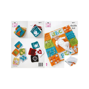 King Cole Baby Blanket Knitting Pattern 6011