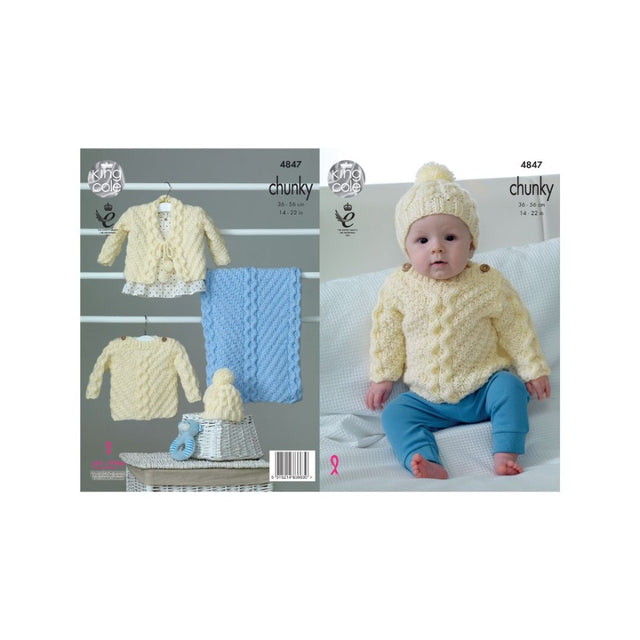 King Cole Baby Chunky Knitting Pattern 4847