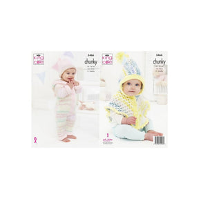 King Cole Baby Chunky Knitting Pattern 5466
