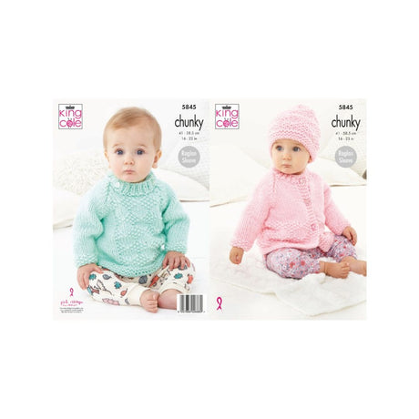 King Cole Baby Chunky Knitting Pattern 5845