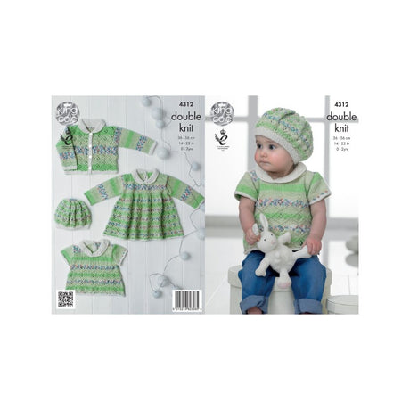 King Cole Baby DK Knitting Pattern 4312