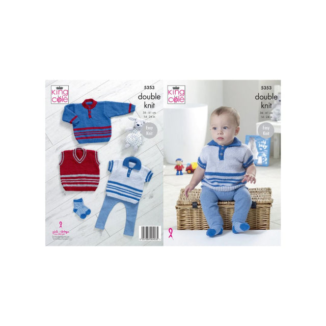 King Cole Baby DK Knitting Pattern 5353