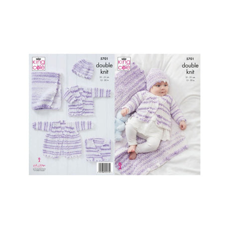 King Cole Baby DK Knitting Pattern 5701