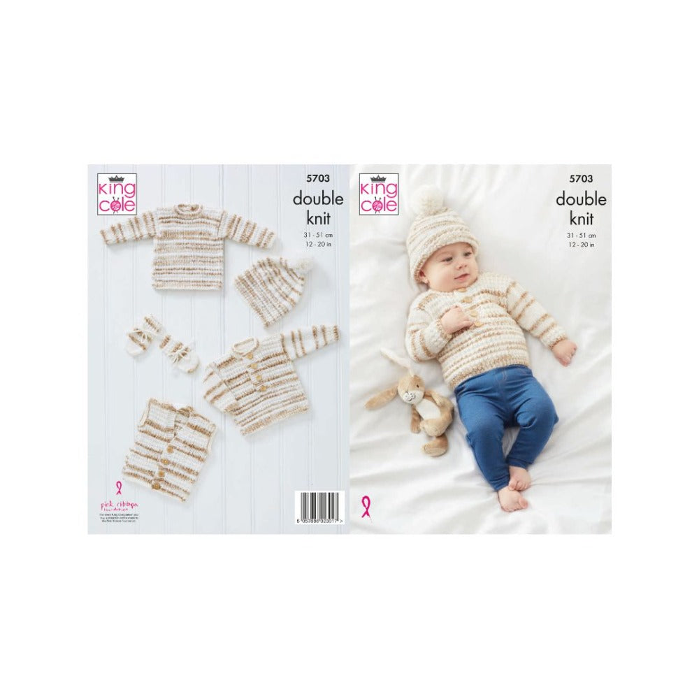 King Cole Baby DK Knitting Pattern 5703
