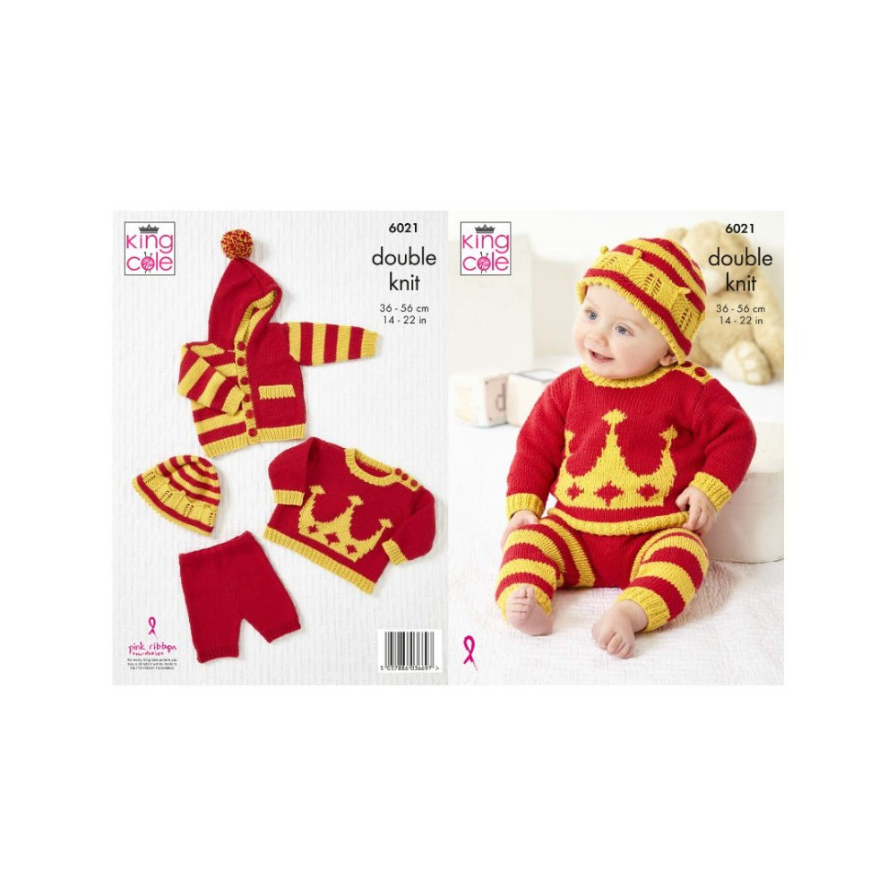 King Cole Baby DK Knitting Pattern 6021