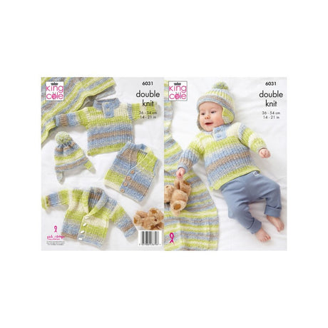 King Cole Baby DK Knitting Pattern 6031