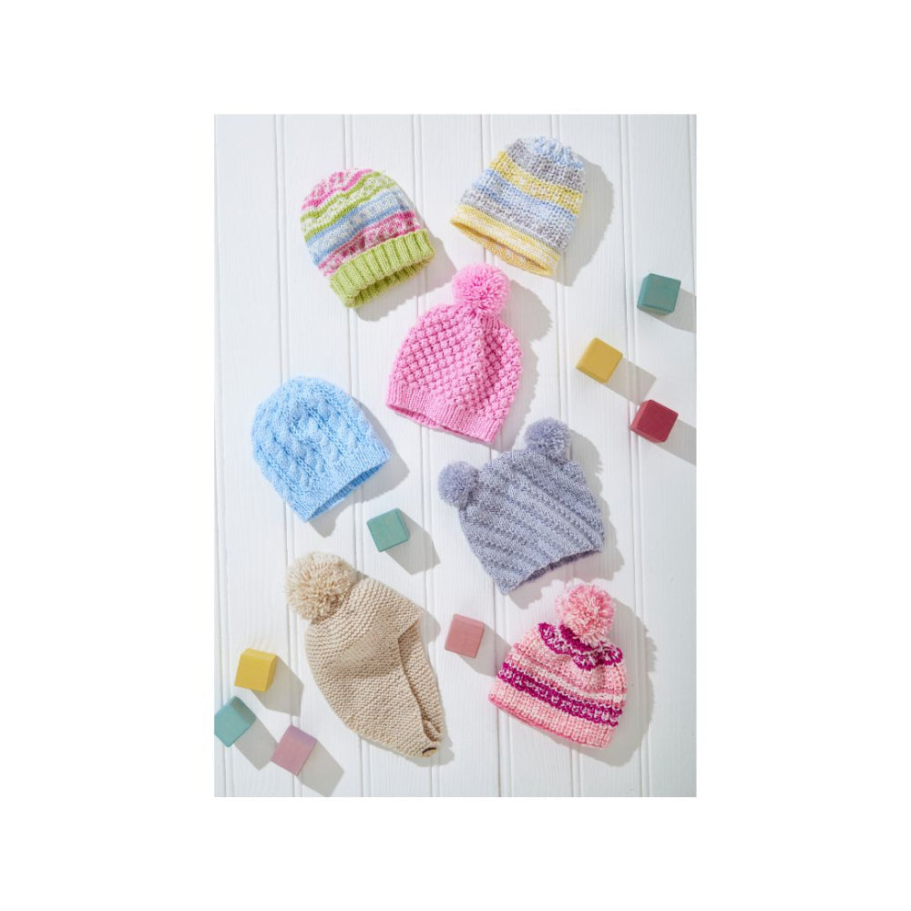 King Cole Baby Hat DK Knitting Pattern 6520