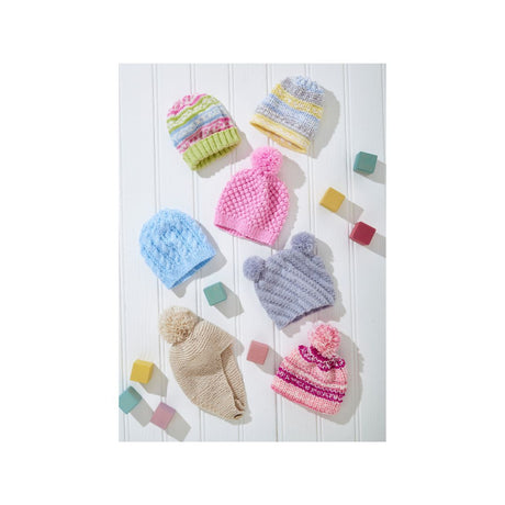 King Cole Baby Hat DK Knitting Pattern 6520