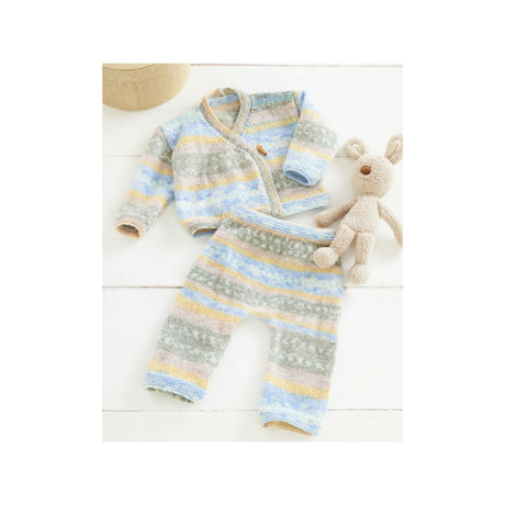 King Cole Baby Cardigan and Trousers Knitting Pattern 6460
