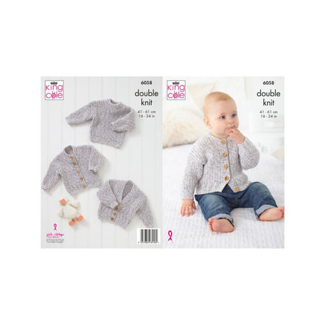 King Cole Baby DK Knitting Pattern 6058