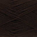 A close-up of dark brown yarn strands arranged in a crisscross pattern, showing the texture and colour of the fibre