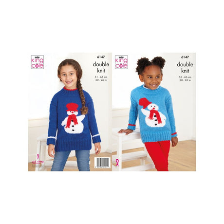 King Cole Kids Christmas Jumper Pattern 6147