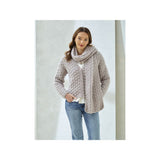 King Cole Chunky Cardigan and Scarf Knitting Pattern 6503