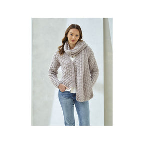 King Cole Chunky Cardigan and Scarf Knitting Pattern 6503