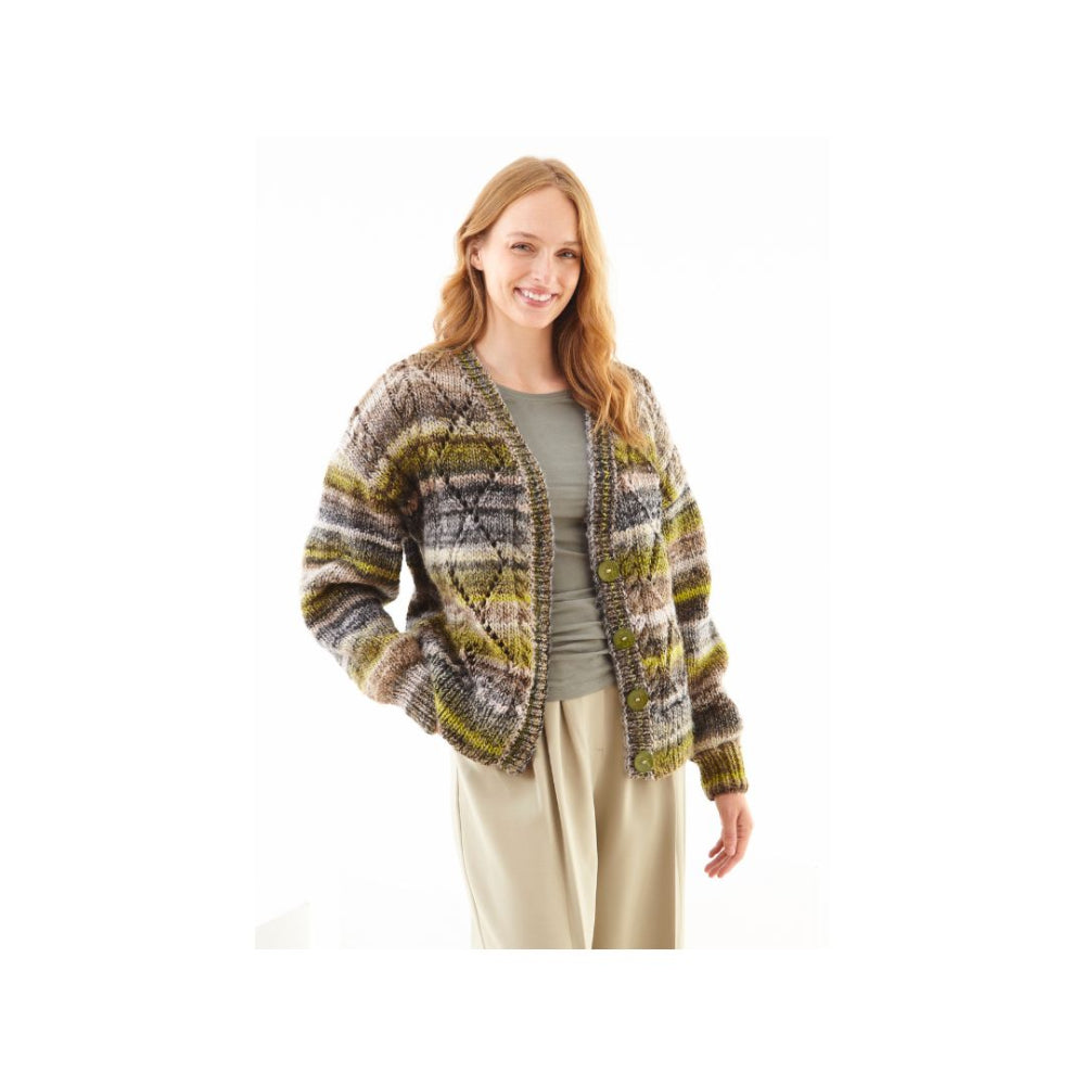 King Cole Chunky Cardigan Knitting Pattern 6430