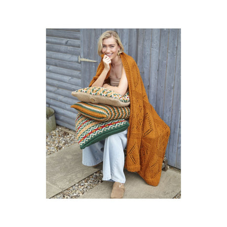 King Cole Chunky Cushion and Blanket Knitting Pattern 6415