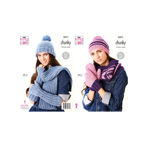 King Cole Chunky Knitting Pattern 5971