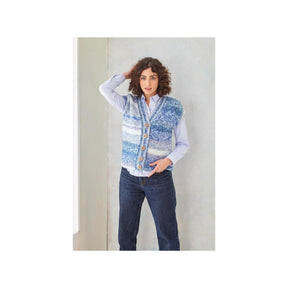 King Cole Chunky Waistcoat Knitting Pattern 6202