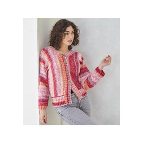 King Cole Chunky Sideways Knitted Cardigan Pattern 6204