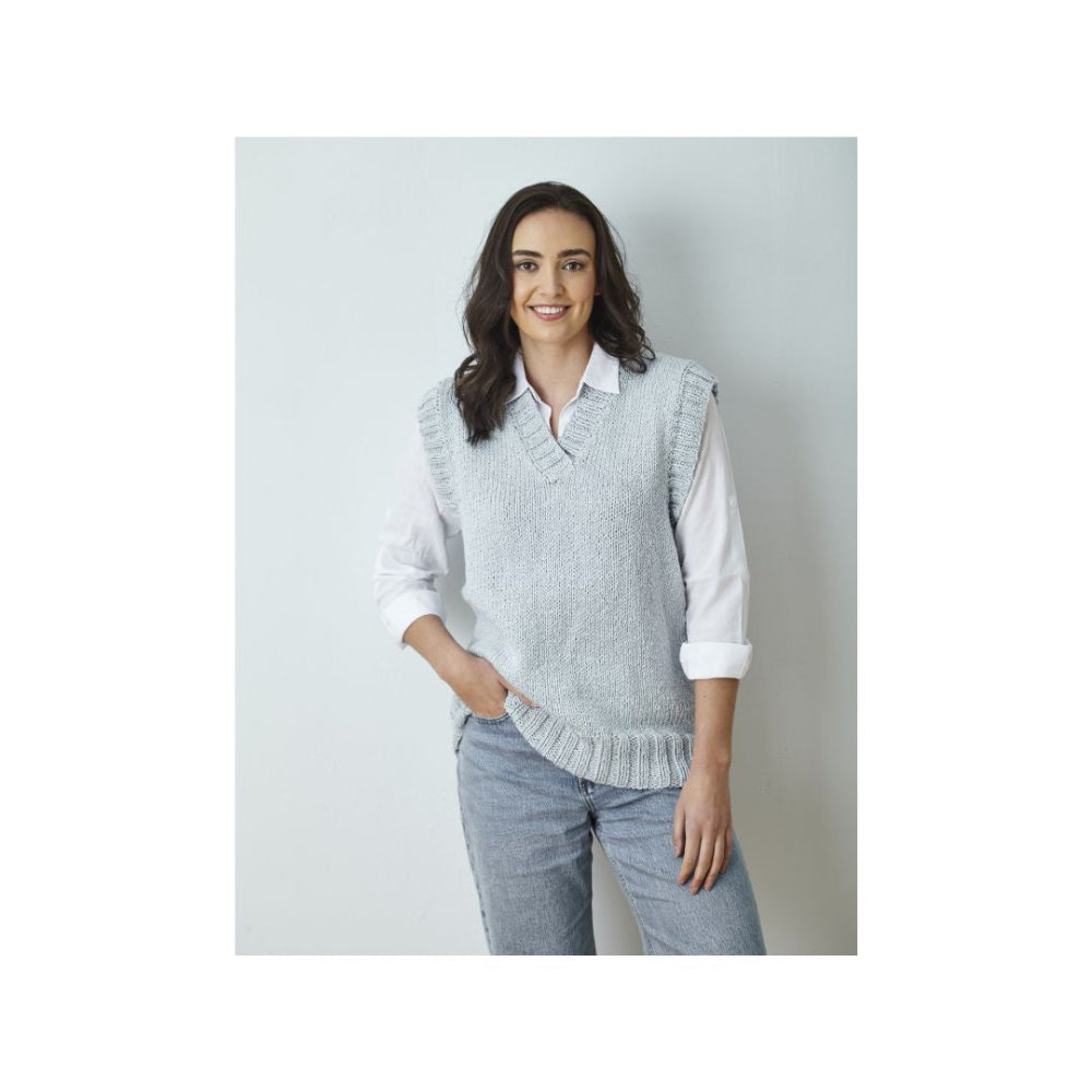 King Cole Easy Knit Chunky Tank Top Knitting Pattern 6379