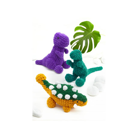 King Cole Crochet Dinosaur Pattern 9222