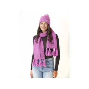 King Cole Crochet Hat and Scarf Pattern 6441