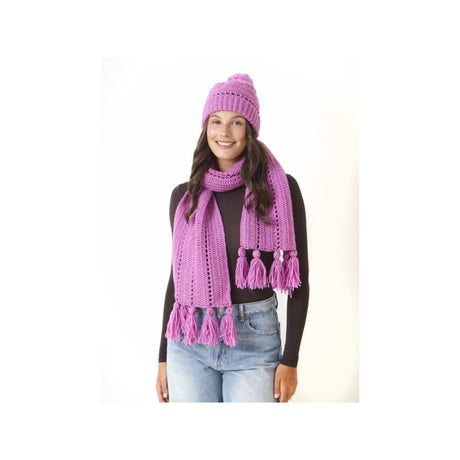 King Cole Crochet Hat and Scarf Pattern 6441