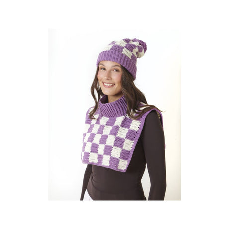 King Cole Crochet Hat and Neck Warmer Pattern 6440