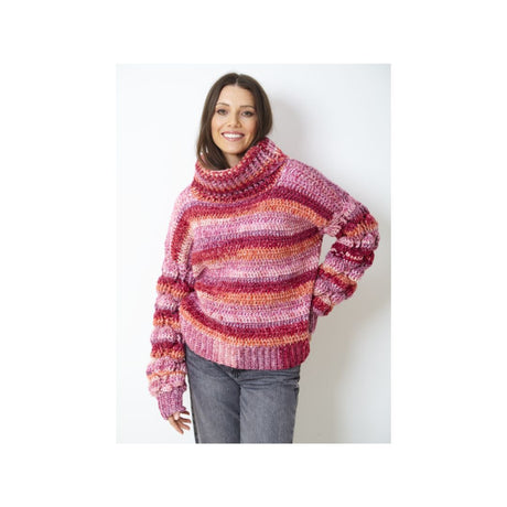 King Cole Crochet Roll Neck Jumper Pattern 6296