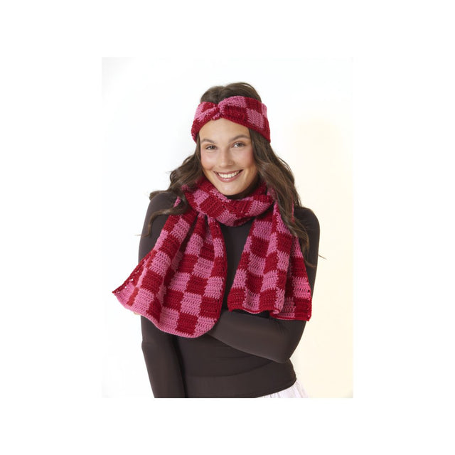 King Cole Crochet Scarf and Headband Pattern 6440