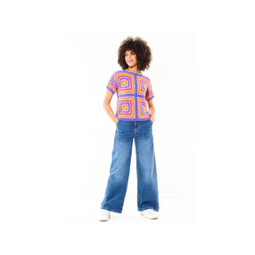King Cole Crochet Short Sleeve Top Pattern 6488