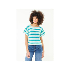 King Cole Crochet Short sleeves Top Pattern 6500