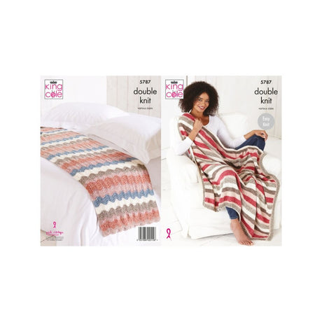 King Cole DK Blanket Knitting Pattern 5787