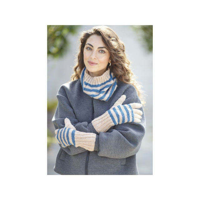 King Cole DK Gloves and Cowl Knitting Pattern 6458